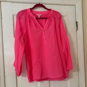 Lilly Pulitzer Vibrant Pink Blouse